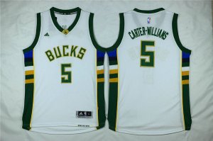 Maillot De Basket Milwaukee Bucks Michael Carter-Williams 5 Tissus Sportif Fans Edition Blanc